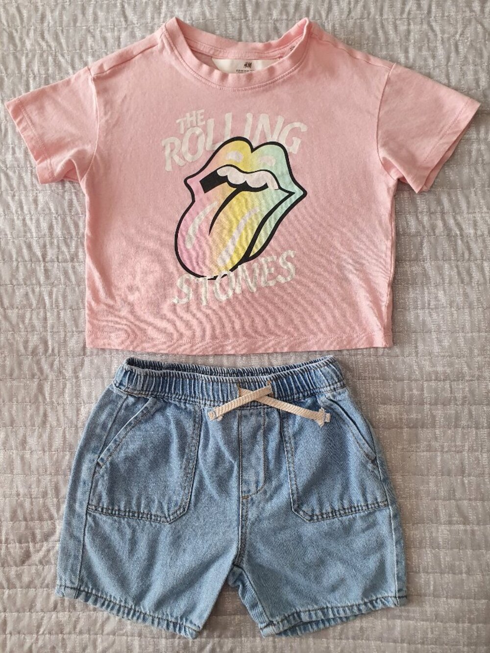 Zara & H&M Toddler Girls Rolling Stones Outfit Set - Size 2-3T / 98cm